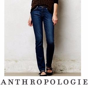 Anthropologie AG Stevie Slim Straight dark Jeans